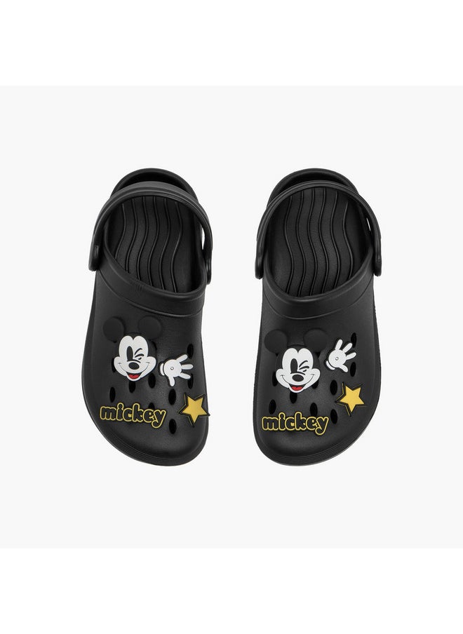 Disney Boys Mickey Mouse Applique Detail Clogs with Backstrap  - Image 1
