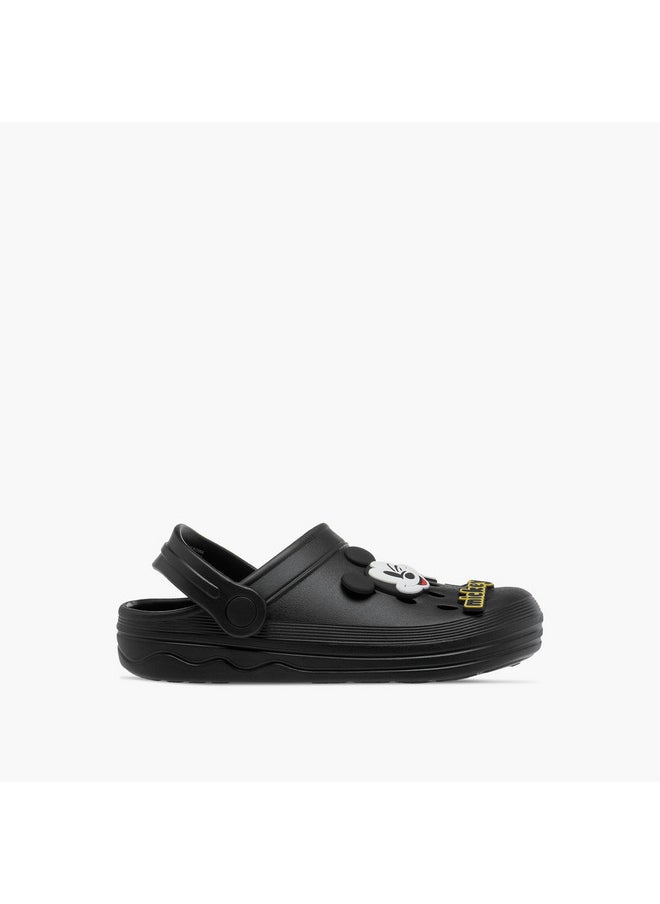 Disney Boys Mickey Mouse Applique Detail Clogs with Backstrap  - Image 3