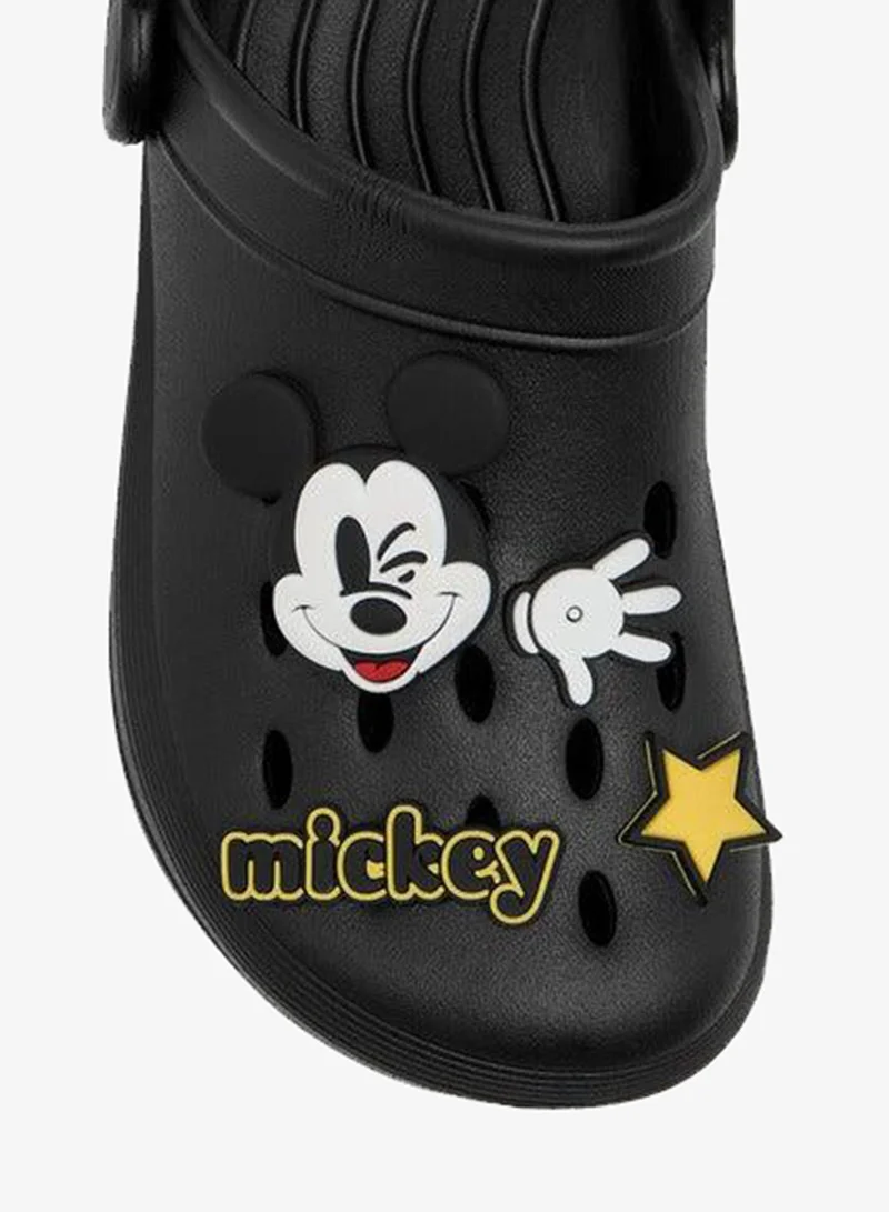 Disney BLACK Boys Mickey Mouse Applique Detail Clogs with Backstrap  | Best Price UAE