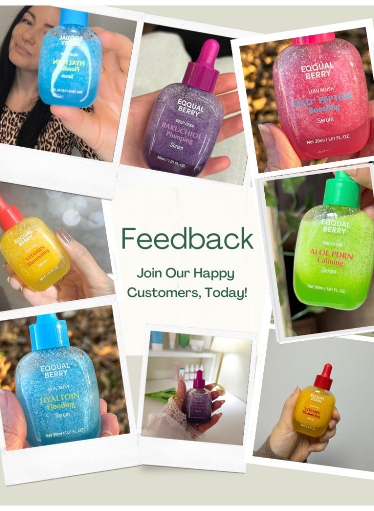 eqqualberry Dull, Uneven Skin Tone Solution – Eqqualberry 5-Serum Glow Set Vitamin Illuminating, NAD+ Peptide, Bakuchiol, Hyaltoin & Aloe PDRN - Image 3