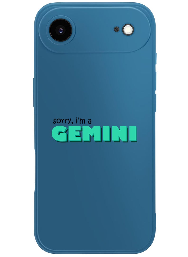 Theodor Protective Slim Fit Case Liquid Silicone Cover with Full Body Protection Anti-Scratch Shockproof Case For Apple iPhone 17 Air (Blue) Gemini - Black - Image 1