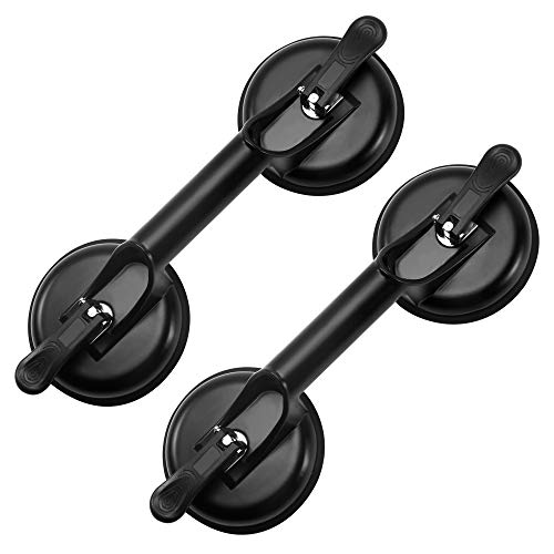 FCHO Glass Suction Cups Heavy Duty Aluminum Handle Holder Hooks to Lift Large Glass/Moving/Pad for Lifting/Dent Fixer (2 Pack) - Image 1