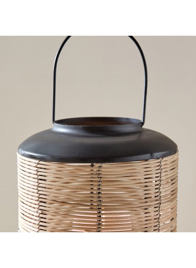 Home Box Drane Metal Lantern with Cane Wrap 18.5 x 18.5 x 22.5 cm  - Image 3