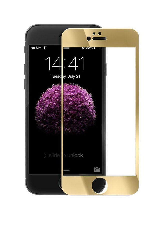 NIBEMINENT Tempered Glass Screen Protector For Apple iPhone 6 Plus Gold