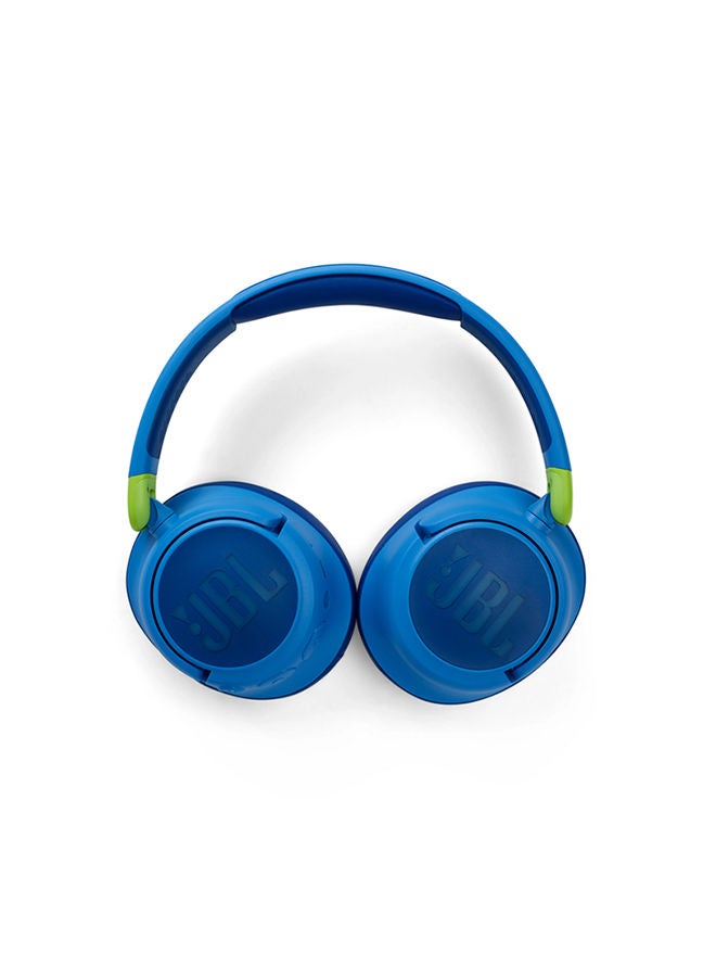 JBL JR460NC Wireless Over-Ear Noise Cancelling Kids Headphones, Built-In Mic, 30 Hour Battery, Designed for Kids, Detachable Audio Cable Blue - Image 4