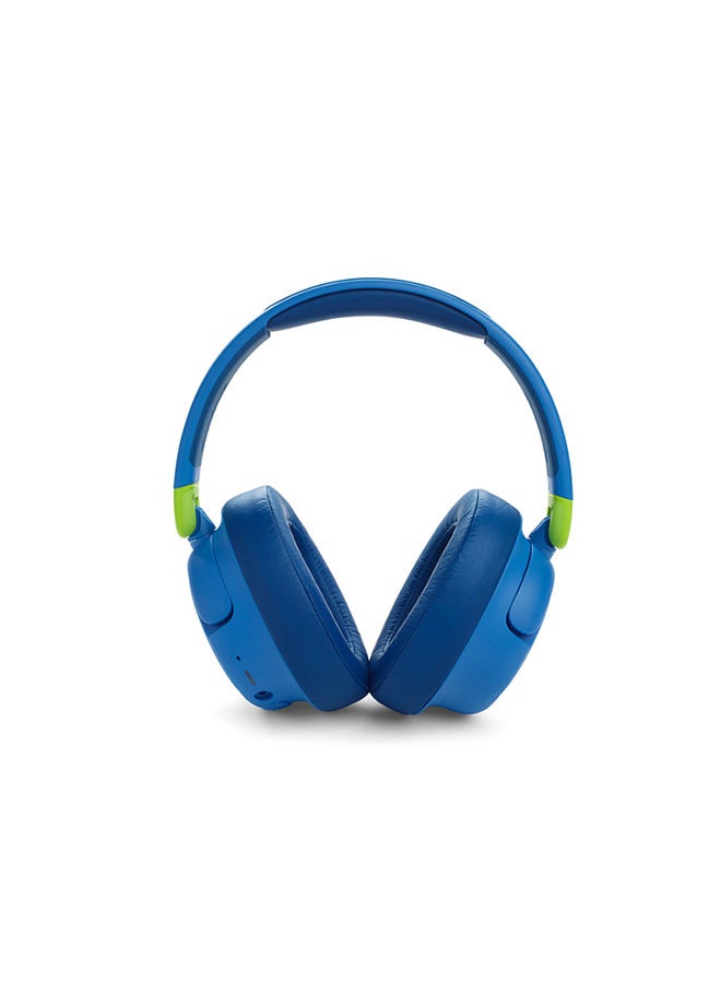 JBL JR460NC Wireless Over-Ear Noise Cancelling Kids Headphones, Built-In Mic, 30 Hour Battery, Designed for Kids, Detachable Audio Cable Blue - Image 2