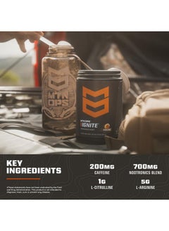 MTN OPS MTN OPS Ignite Energy Drink Powder, Gluten Free Nitric Oxide Supplement Drink Mix, L Arginine, L Citrulline, Caffeine & Nootropic Sugar Free Drink Mix, 45 Servings, Bull Rush  - Image 4