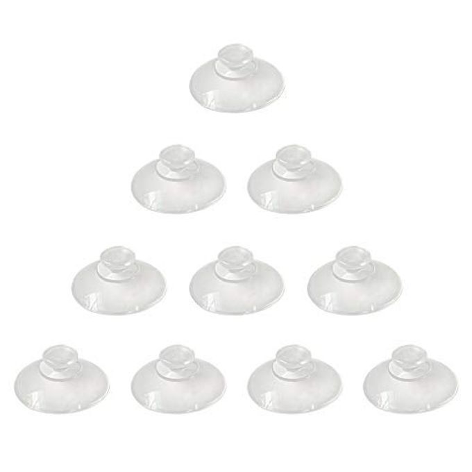 LuluEasy 20mm 10 Pieces Mini Suction Cups Clear Without Hooks Without Holes, PVC Plastic Sucker Pads for Festival Decoration Wall Glass Home Car - Image 1
