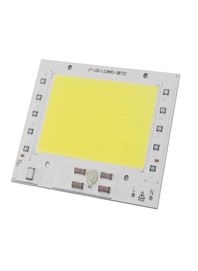 رقائق LED من نوع COB بقوة 100 واط، إضاءة بيضاء باردة ساطعة بدرجة حرارة لون 6500 كلفن، تعمل بجهد 220 فولت تيار متردد، مناسبة لمصابيح الإضاءة الخارجية التي يمكنك تركيبها بنفسك. - Image 5