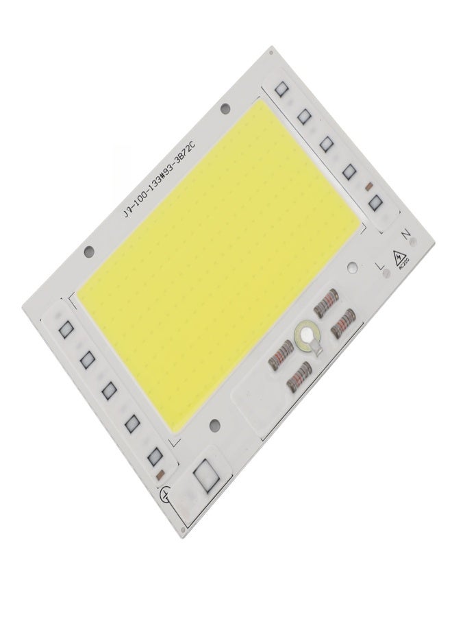 رقائق LED من نوع COB بقوة 100 واط، إضاءة بيضاء باردة ساطعة بدرجة حرارة لون 6500 كلفن، تعمل بجهد 220 فولت تيار متردد، مناسبة لمصابيح الإضاءة الخارجية التي يمكنك تركيبها بنفسك. - Image 1