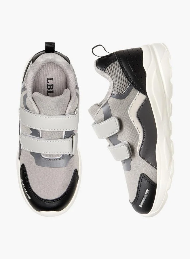 LBL by Shoexpress Colourblock Sneakers with Hook and Loop Closure
