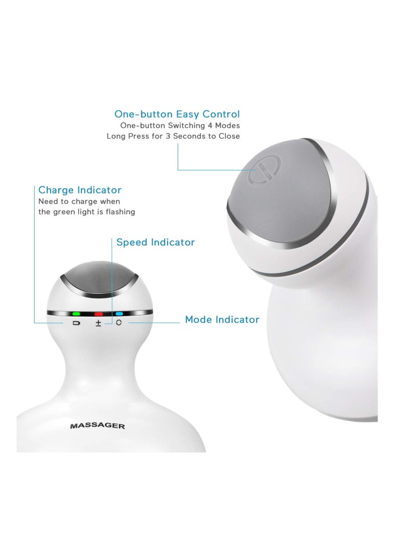 ELTRAZONE Electric Scalp Massager Portable Handheld Head Scratcher with 4 Heads Deep Tissue Kneading 84 Nodes for Stimulating Hair Growth Stress Release Full Body Massage - Image 2