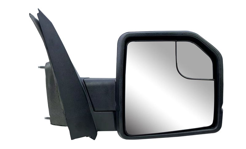 Replacement Passenger Right Side Door Mirror Manual Folding Power Glass No Heated No Signal Light with Temperature Sensor Textured Back Cover For Ford F150 from 2015 to 2020