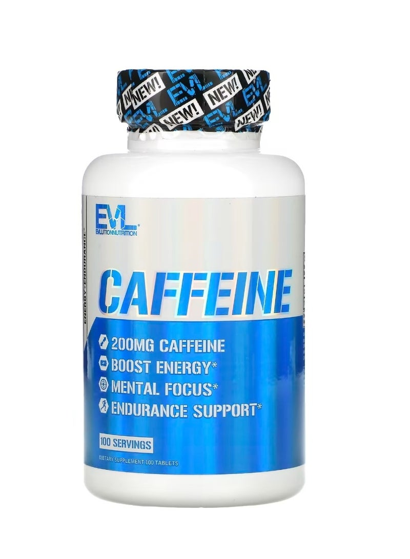 EVLUTION NUTRITION Caffeine 200 mg 100 Tablets - Image 1