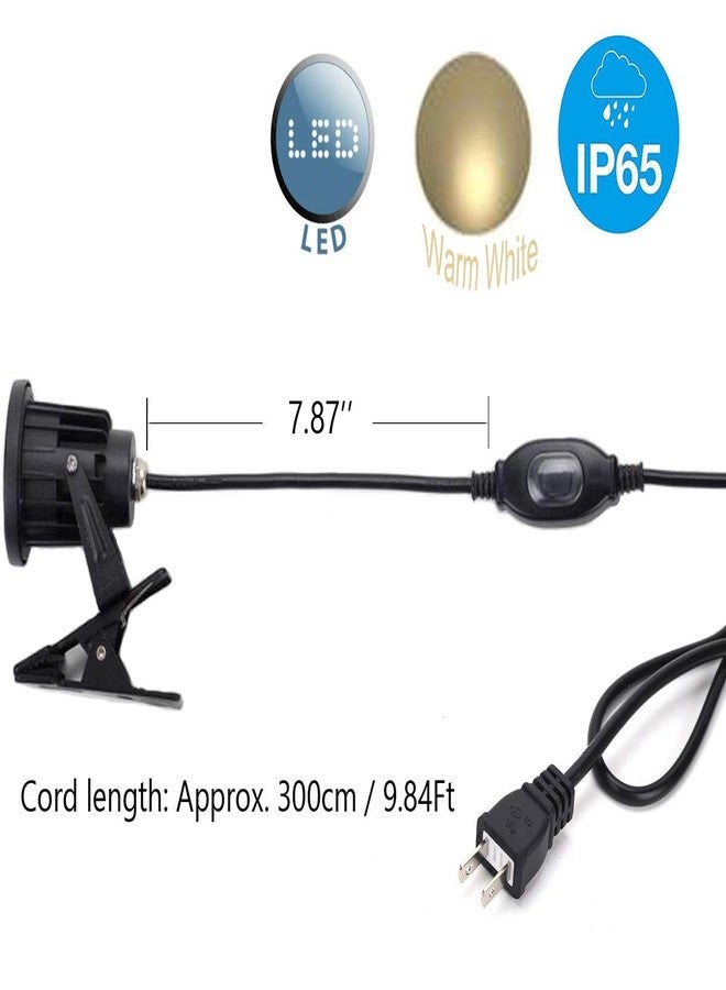 Kiven 1pcs LED Clip on Light Outdoor IP65 Waterproof 3000K Warm White Signboard Blackboard Lighting Adjustable Desk Stand Arm Lamp with Power Plug and Waterproof Switch - Image 2