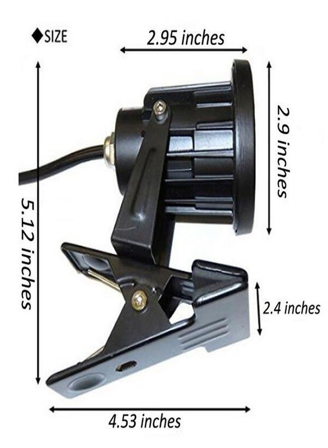 Kiven 1pcs LED Clip on Light Outdoor IP65 Waterproof 3000K Warm White Signboard Blackboard Lighting Adjustable Desk Stand Arm Lamp with Power Plug and Waterproof Switch - Image 4