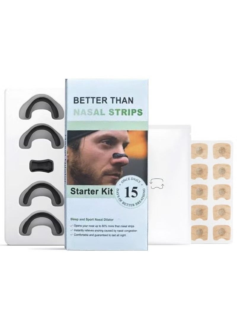 Generic 15pcs Air Intake Breathing Nose Patch, Breathing Nose Patch,Suitable for Business Travel, Tourism, Hotel and Home (Black) - Image 1