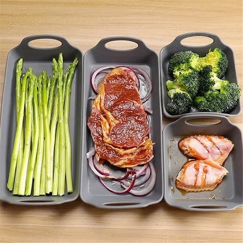 Nonstick Silicone Baking Tray Set, Suitable for Oven,Air Fryer to Simplify Cooking,Easy Clean 4Pcs - Image 2