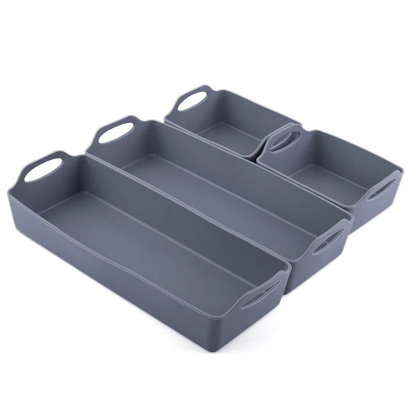 Nonstick Silicone Baking Tray Set, Suitable for Oven,Air Fryer to Simplify Cooking,Easy Clean 4Pcs - Image 1