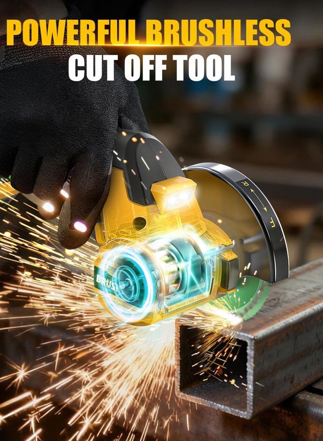 Ecarke Cordless Cut Off Tool Compatible with DeWalt 20V Battery, 4" Circular Saw Brushless Motor with Blades, 18,000 RPM Mini Cut Off Tool Kit for Wood/Metal/Plastic/Tile/Stone Cutting, NO BATTERY - Image 4