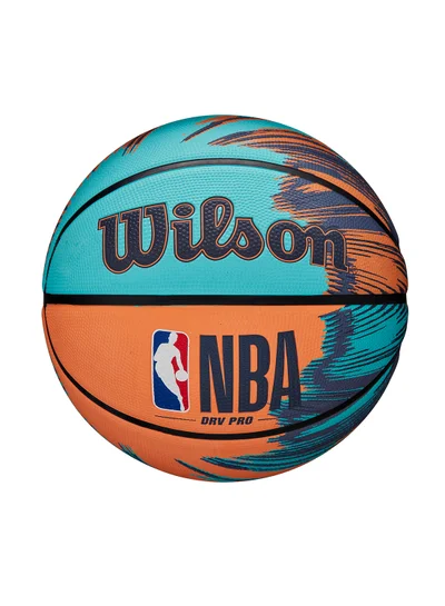 Wilson NBA Drv Pro Streak Outdoor Basketball - Size 7 for +12 years old and Adults - Blue/Orange