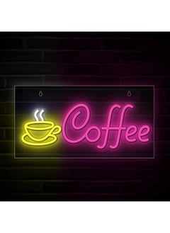 BPA Coffee Neon Sign - Led Coffee Signs Wall Decor For Café, Restaurant, Hotel - Ed Neon Restaurant Sign With On/Off Switch Coffee Neon Light For Coffee Shop/Bar, 40X20 Cm  - Image 1
