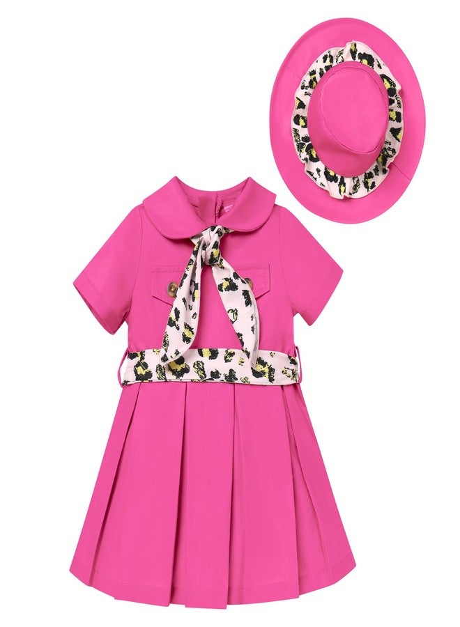 ODOLDI Baby Girl Wild One 1st Birthday Outfit Leopard Print Bloomer Shorts Set Cheetah Dress Jungle Safari Theme Outfits Rose Red 18-24 Months - Image 1