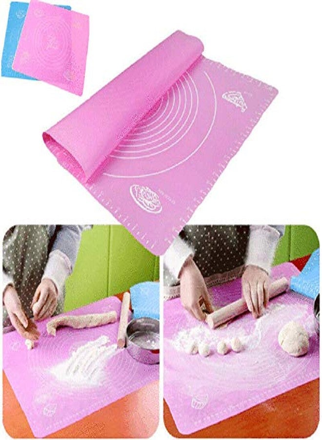 BIG BOX Silicon Fondant Rolling Mat | Large Baking Sheet, Stretchable, 48 x 38 cm, Pack of 1, Multi-Color - Image 4