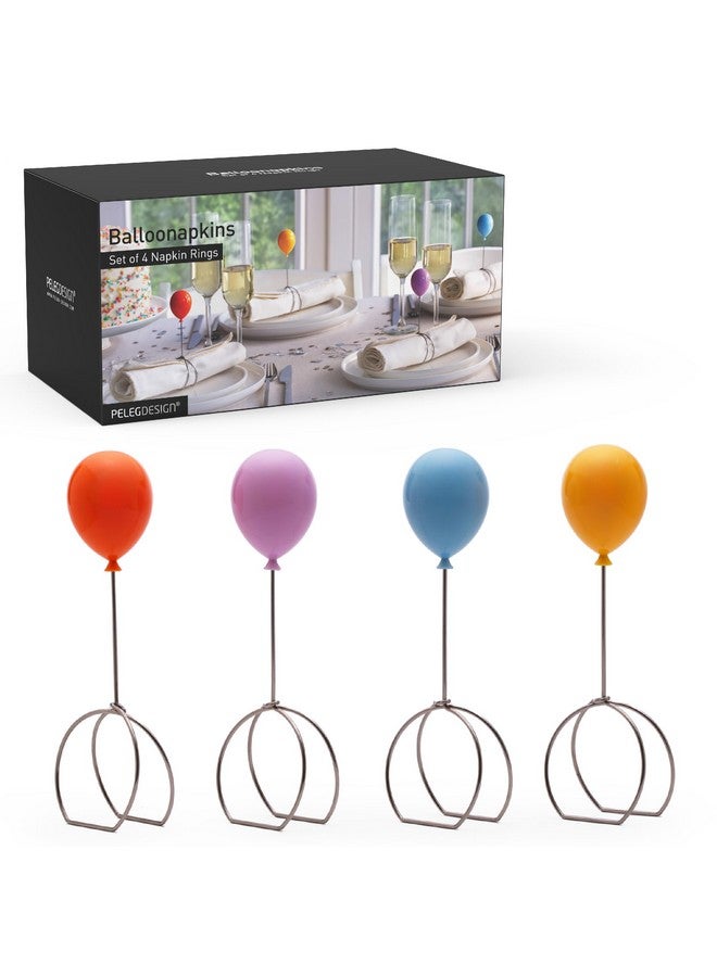 PELEG DESIGN Balloonapkins Napkin Rings - Perfect For Dining Table Décor - Easter Napkins Ring, Birthday Party Table Decorations, Napkin Holder During Meals Or Gatherings - Image 1