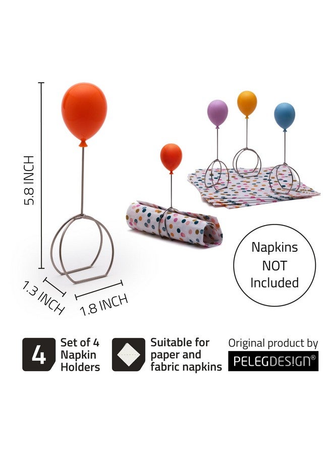 PELEG DESIGN Balloonapkins Napkin Rings - Perfect For Dining Table Décor - Easter Napkins Ring, Birthday Party Table Decorations, Napkin Holder During Meals Or Gatherings - Image 3