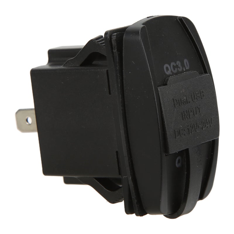 شاحن سيارة مزدوج USB: 2 منافذ QC3.0، حماية أمان متعددة - مواد ABS عالية الجودة، شحن سريع للسفر بالسيارة، مستخدمي الهواتف الذكية - Image 4