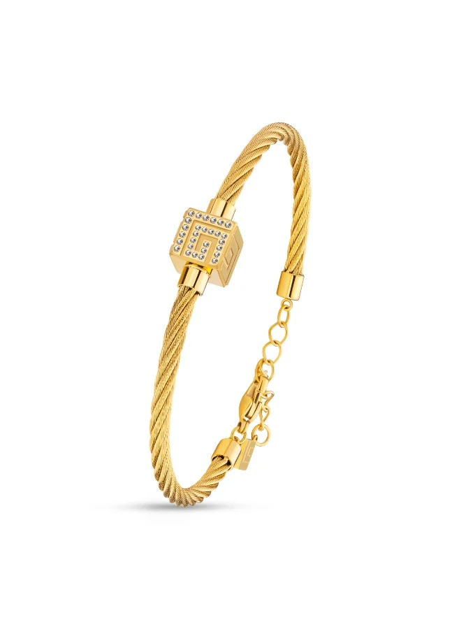 Guy Laroche Aline Gold Plated Bracelet for Women with Crystals