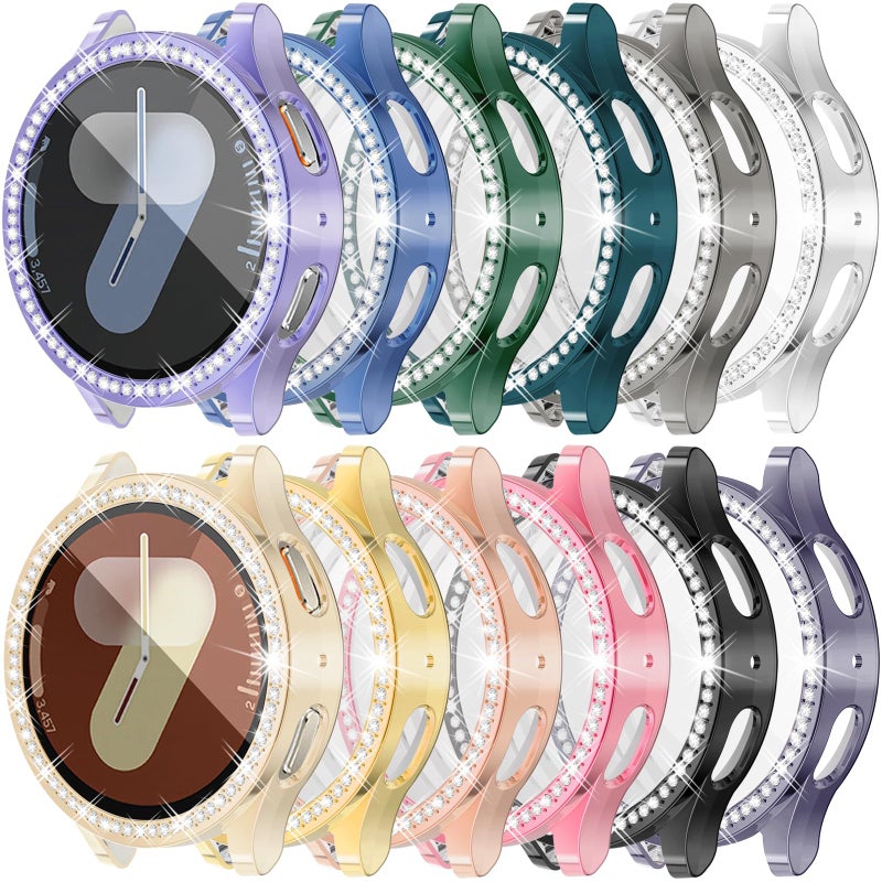 RICHONE [12Pack] RICHONE Bling Case Compatible with Samsung Galaxy Watch 7 40mm Screen Protector, HD Full Protection Flexible TPU Watch Bumper Cover Anti Scratch Samsung Watch 7 Accessory (SM-L300 Â· 40MM) - Image 1