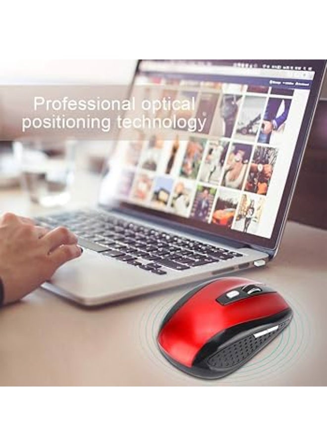 جاما ماوس لاسلكي جاما M-72 – 2.4GHz، دقة 1600 DPI، تصميم مريح، أحمر - Image 2