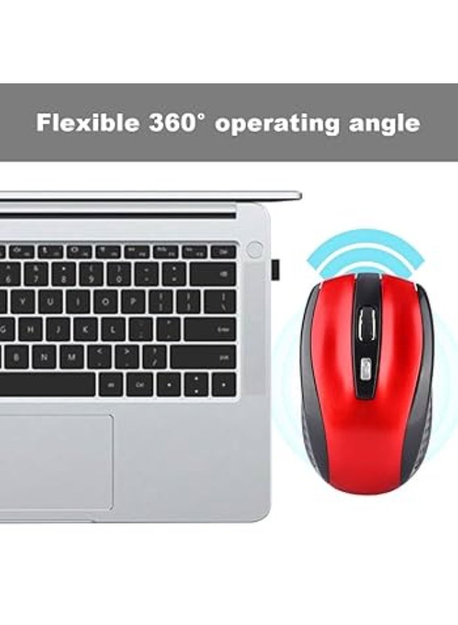 جاما ماوس لاسلكي جاما M-72 – 2.4GHz، دقة 1600 DPI، تصميم مريح، أحمر - Image 4