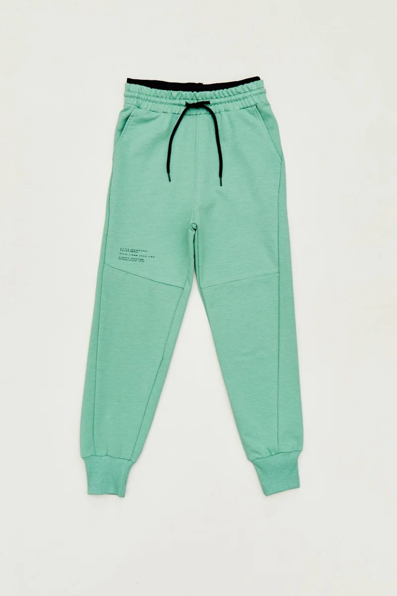 FullaModa Printed Girls' Sweatpants with Lace Waist