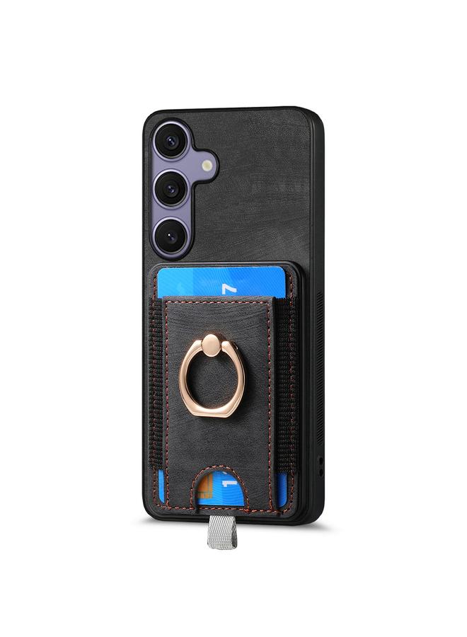 S-TOP Case For Samsung Galaxy S25+ 5G Retro Splitable Magnetic Card Bag Leather Phone Case - Image 2