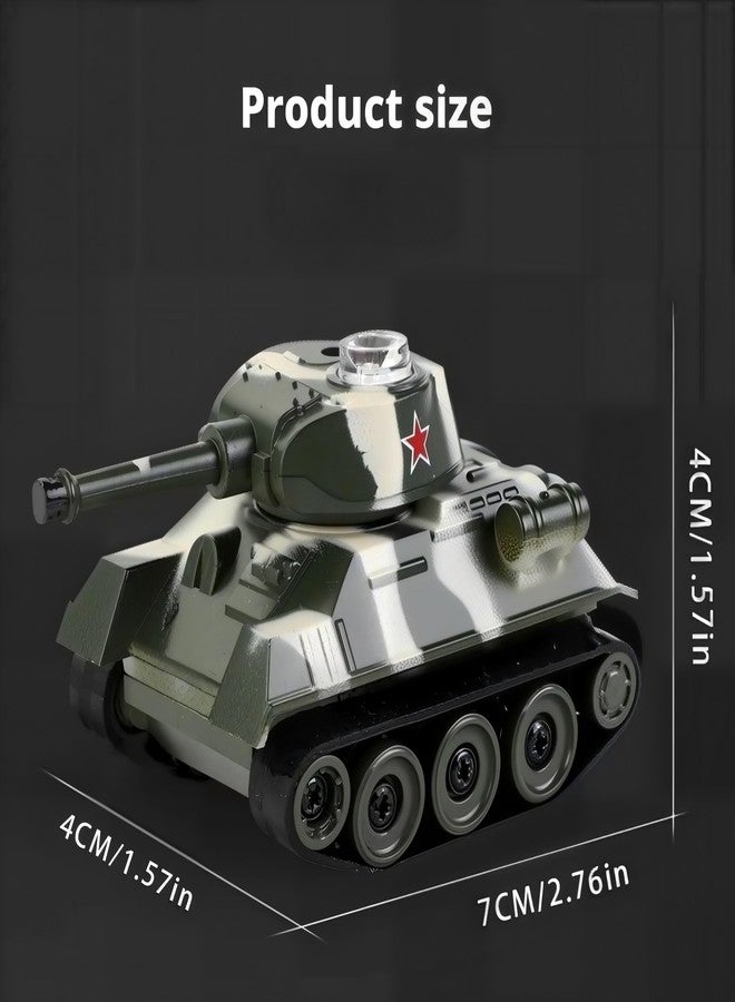 Ouhgnoh Mini WWII Gray German Tiger RC Tank Toy 1/72 Scale Model Electronic Radio Remote Control Vehicle Tank - Image 3