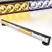LE-JX LEJX 24 AmberWhite Wireless Traffic Advisor Emergency Lights Bar Battery Led Strobe Warning Light Roof Top Hazard Flash with Magnetic Base Mount and 12V Rechargeable Plug 24 LEDs - Image 2