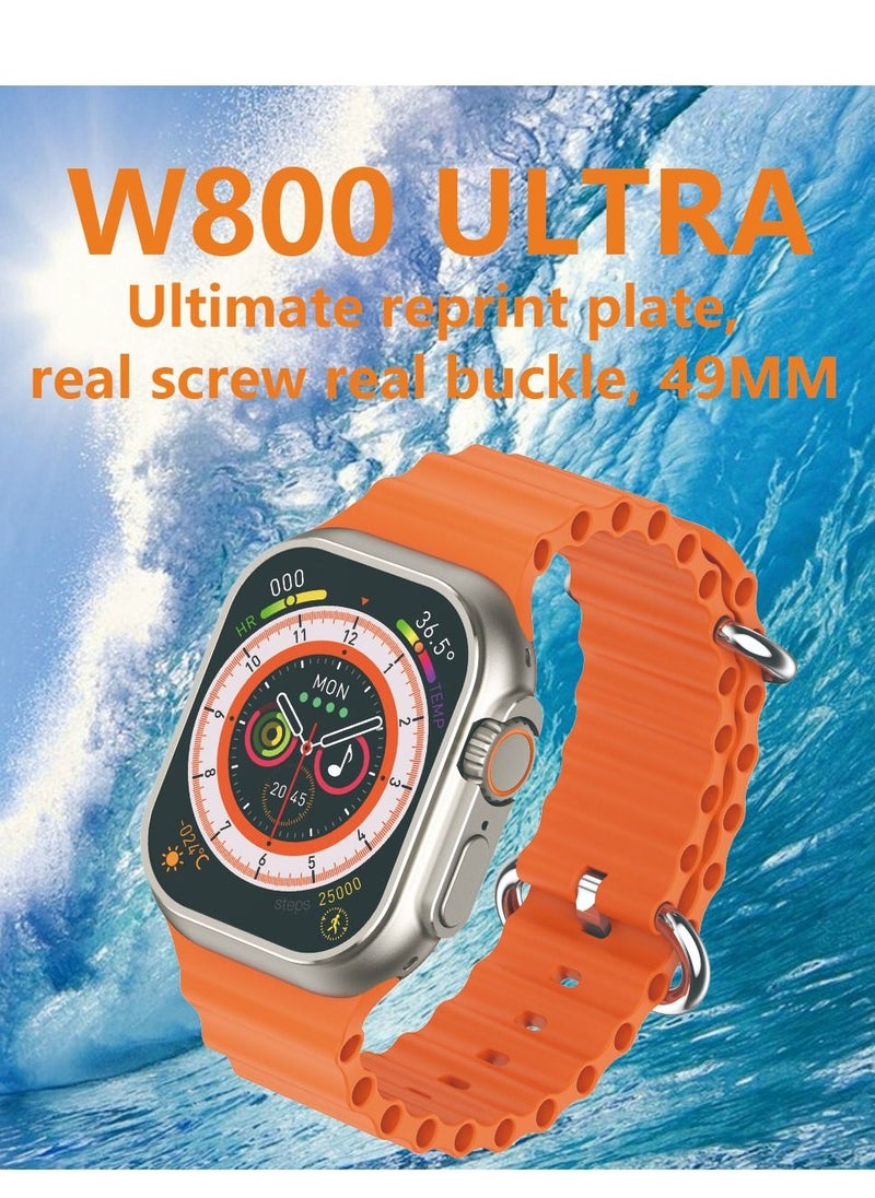 AROAQ - W800 Ultra High Tech Smartwatch 380mAh Battery 2.05 Inch Screen Display AI Assistance Sports and Health Modes Wireless Charging Bluetooth Smart Watch - Image 1