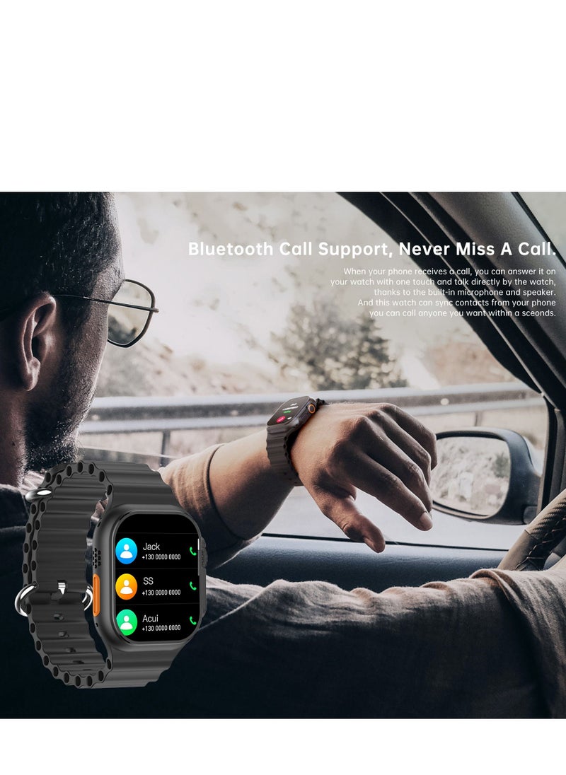 AROAQ - W800 Ultra High Tech Smartwatch 380mAh Battery 2.05 Inch Screen Display AI Assistance Sports and Health Modes Wireless Charging Bluetooth Smart Watch - Image 1