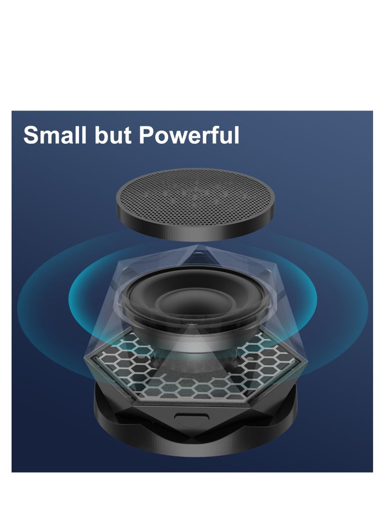Excefore - Magnetic Diamond Bluetooth Speaker, Small Wireless Speaker with Multi RGB Color Light Show, Wireless Small Bluetooth Speaker, Portable Phone Stand for iPhone, Android, TWS Pairing - Image 1