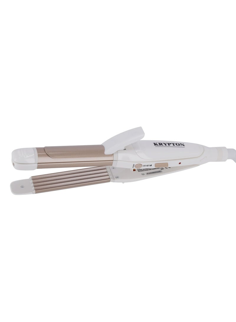 KRYPTON 3-in-1 Hair Styler KNH6396 | Straightener, Curler & Neo Wave | 360° Swivel Cord, Hang-Up Hook | Salon & Home Styling | White & Gold | 2-Year Warranty White/Gold - Image 5
