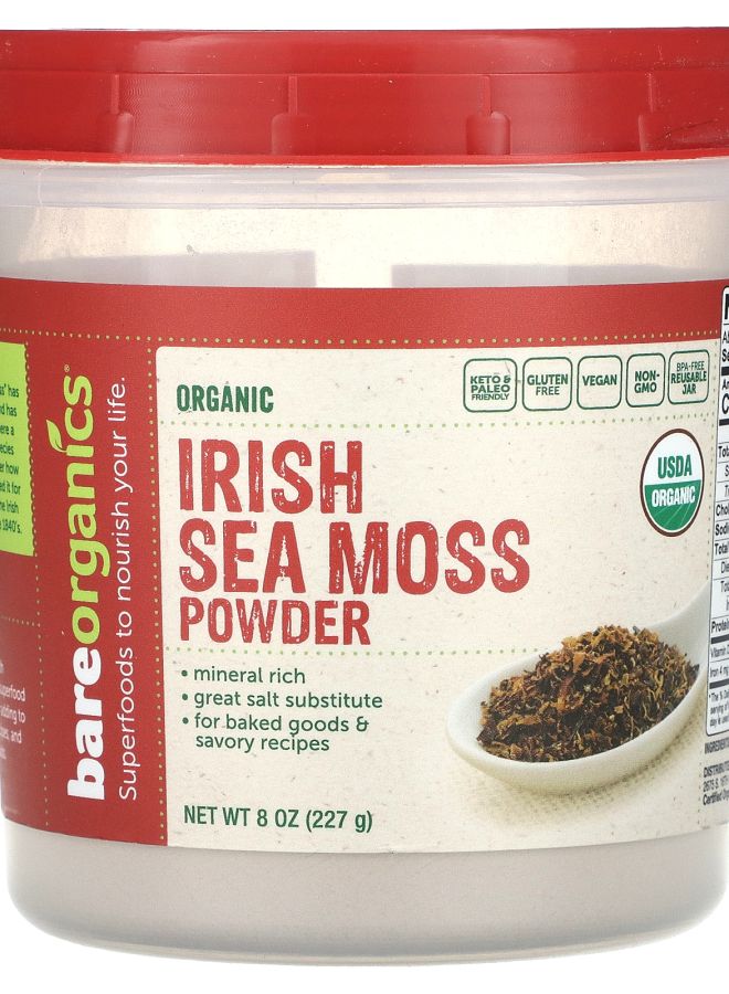 BareOrganics Organic Irish Sea Moss Powder 8 oz (227 g) - Image 1