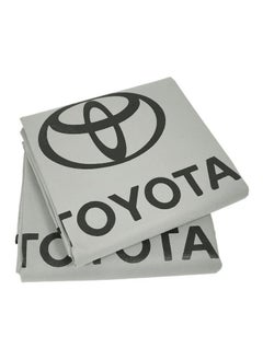TOYOTA Car Seat Dust Dirt Protection Cover, Universal Car Seat Cover Extra Protection For Your Seat 2 pcs Set  Grey  - Image 3