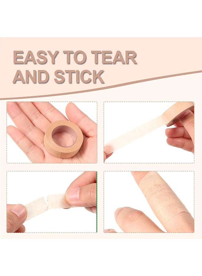 Generic 8 Rolls Flexible Skin Tape Breathable Nose Tape Self Adhesive Gauze Tape for Wound Injuries Swelling Sports, Brown (0.5 in x 10 Yd)  - Image 3