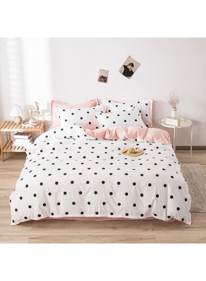 Feelyou Polka Dots Duvet Cover Cute Kawaii Polka Dots Bedding Set Black and White Comforter Cover for Boys Girls Children Teens Bedroom Decor Minimalist Style Bedspread Cover Full Size with 2 Pillow Case - Image 1