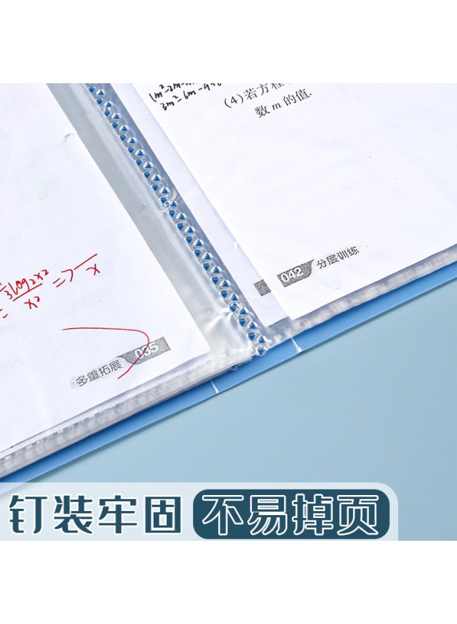 Archives A4 Information Book Morandi Color Insert Folder Transparent Large Capacity Clear Multi-layer Test Paper Collection Book For Students - Image 4