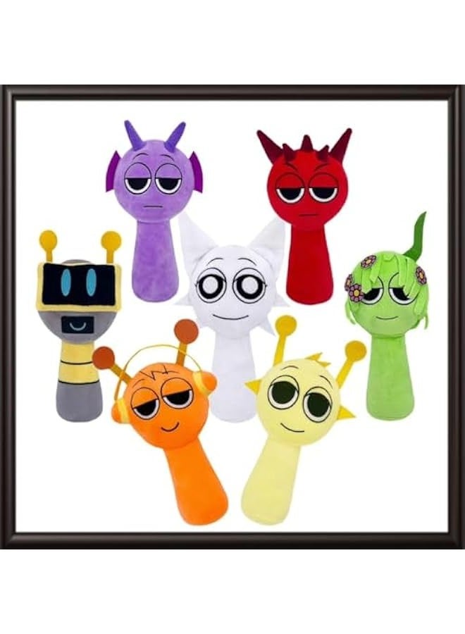 Sprunki Plush - Cartoon Games Plushies Toy,New Monster Horror Game Stuffed Figure Doll,Realistic Cute Soft Stuffed Animal Doll Pillows Game Fans Boy Girl Kids (7Pcs) - Image 1