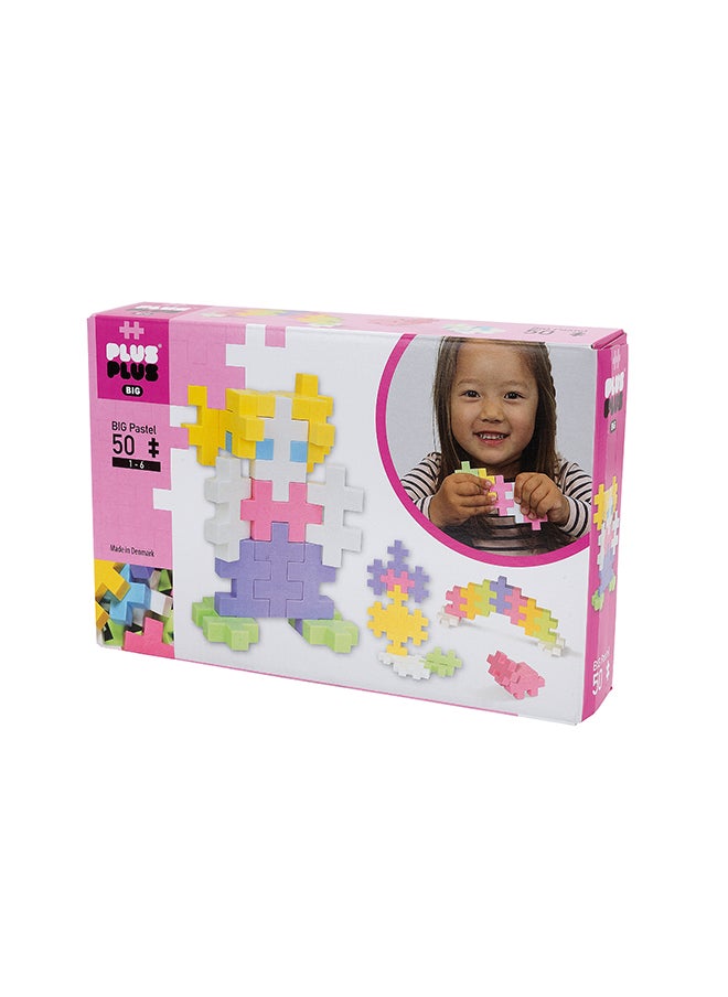 Plus-Plus - Big Pastel Mix 50 Pcs. Building Bricks - Image 1